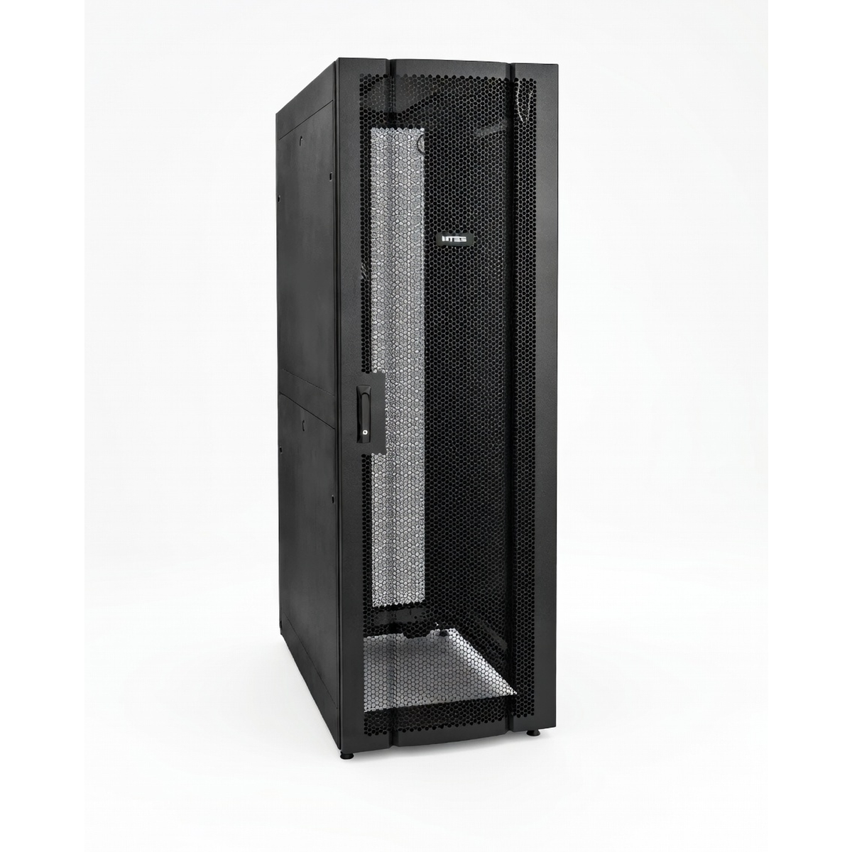 Шкаф серверный 19" NTSS ПРОЦОД DS 42U 600×1070 мм, перф. двери, двойные боковые панели, опоры/ролики, черный RAL 9005